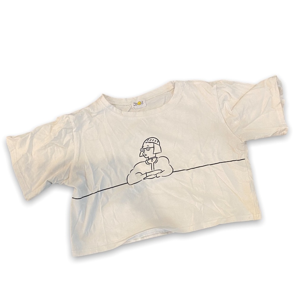 line art crop top